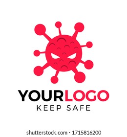 Covid-19 Coronavirus concept template design logo