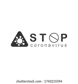 Covid-19 Coronavirus concept typography design
