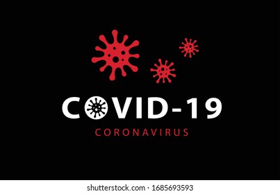 COVID-19 Coronavirus Concept Typography Logo. Sign And Symbol Pandemic Vector Illustration. World Health Organization WHO. Novel Coronavirus Outbreak.