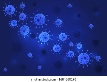 Covid-19 Coronavirus concept. Virus cells vector illustration.
