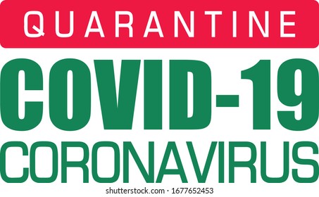 COVID-19 Coronavirus COVID Quarantine vector icon