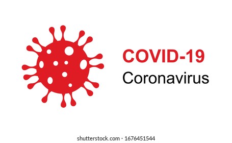 Covid-19 Coronavirus design logo. Vector illustration.