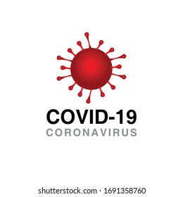 Covid-19 Coronavirus design logo Vector