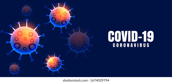 covid-19 coronavirus disease background with floating viruses