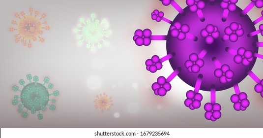 COVID-19, Coronavirus disease infection medical illustration