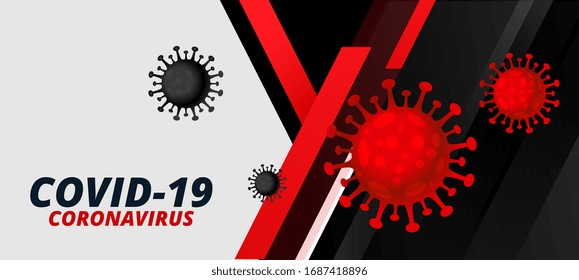 covid-19 coronavirus disease pandemic outbreak banner design