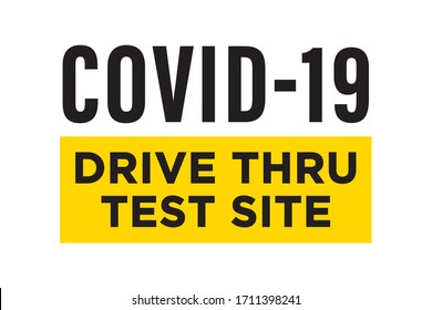 Covid-19 Coronavirus Drive Thru Test Site Vector Illustration Background