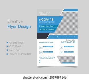 COVID-19 Coronavirus Flyer Template Design