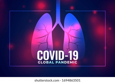 covid-19 coronavirus global pandemic lungs banner background