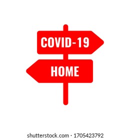 Covid-19 Coronavirus icon. Stay home, Saty safe Logo. 