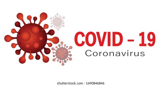 Covid-19 Coronavirus logo. , dangerous virus. Graphic vector