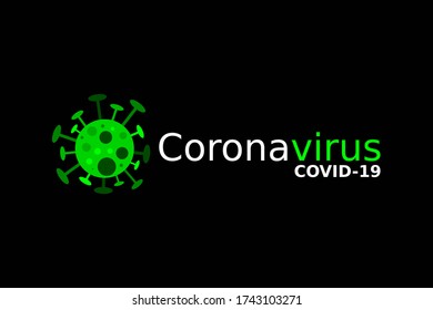 COVID-19, Coronavirus Logo Design Concept. Template for Banner, Icon, Poster, Unit, Label, Web, Symbol, Sign and Mnemonic. Background of Viruses. Corona virus disease from Wuhan, China - Vector