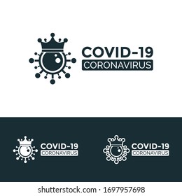 Covid-19 Coronavirus Logo Design Crown