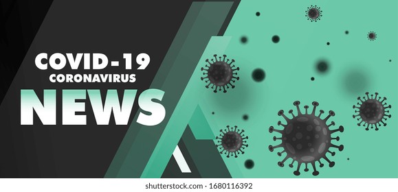 covid-19 coronavirus news updates banner concept design