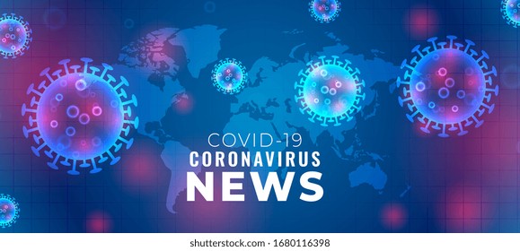 Covid-19 Coronavirus News And Updates Banner Concept