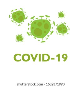 COVID19 ,Coronavirus on a white background