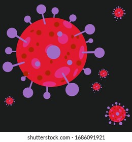 COVID-19 (Coronavirus Pandemic 2019). Es hat viele Spitzen um diesen Angriff unterer Atemwege.