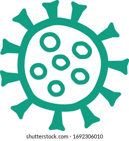 Covid-19 Coronavirus pandemic icon illustration