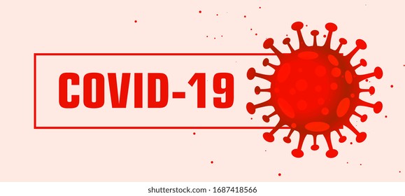 covid-19 coronavirus pandemic red virus banner design