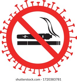 Covid-19 coronavirus, Please don't electronic cigarette or smoking, Ban