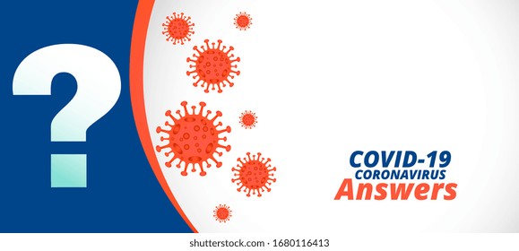 Covid-19 Coronavirus Questions And Answers Or Help Support Banner