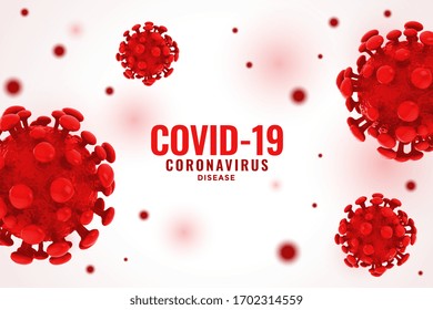 covid19 coronavirus red virus cell spread background concept