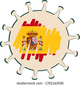 COVID-19 Coronavirus spain logo vector