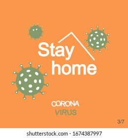 Covid-19 Coronavirus. Stay home.