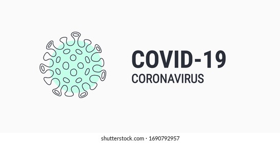 COVID-19 Coronavirus template. Corona virus text. 2019-nCoV comcept isolated on white background.