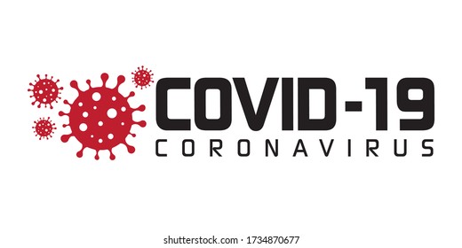 Covid-19 coronavirus text banner, vector design.