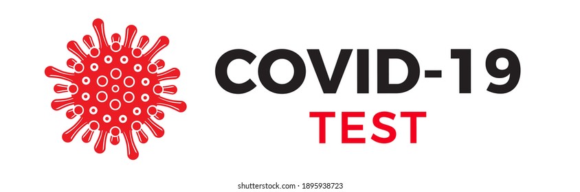 Covid-19 coronavirus text message and virus icon. Vector illustration