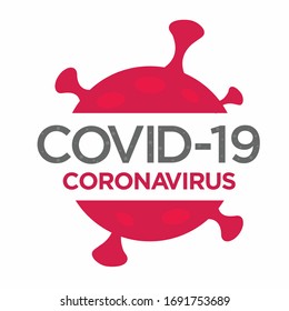 Covid-19 coronavirus typography and virus background