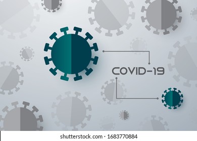 Covid-19. Coronavirus Vektorillustration, Hintergrund