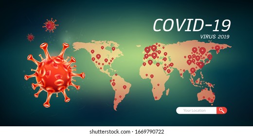 COVID-19 or Coronavirus Vector Concept Background for Medical Banner