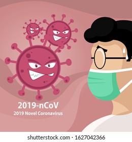 Covid-19 Coronavirus Vector Illustration flat