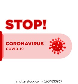 COVID-19 Coronavirus vector sign icon isolated on white background. Stop COVID-19 outbreak.