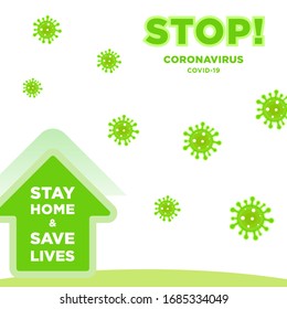 COVID-19 Coronavirus vector sign icon isolated on white background. Stop COVID-19 outbreak.