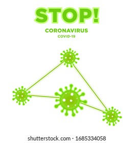 COVID-19 Coronavirus Vektorillustration Symbol einzeln auf weißem Hintergrund. Beenden Sie den Ausbruch der COVID-19.