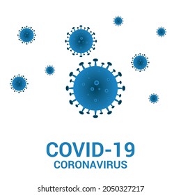 covid-19, virus del coronavirus flotando en un entorno celular, antecedentes de gripe por coronavirus, epidemia de enfermedad viral, ilustración de organismo