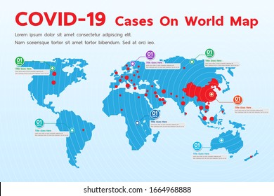 Covid-19, Covid 19 Map Confirmed Cases Report Worldwide Globally. Coronavirus Disease 2019 Situation Update Worldwide. Maps Show Where The Coronavirus Has Spread, Graphic On White Background