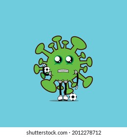 covid-19 cute character design vector