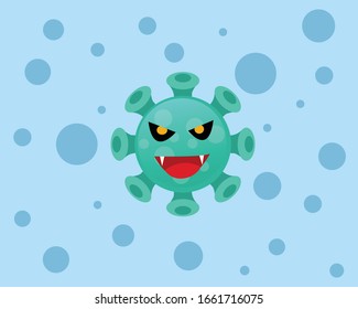 Covid-19 danger new virus flat design.