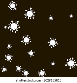 Covid-19 Danger Sign Epidemic Black Stop Covid Healthcare Backdrop. Forbidden Pandemic Virus White Coronavirus Restrictions Illustration. Science Quarantine Negative Sick Medicine Test Vector.
