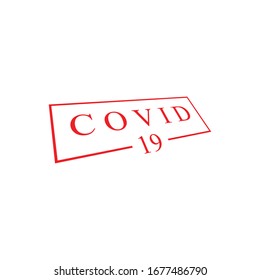 COVID-19 Vektorillustration für Design-Buchstaben