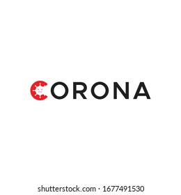 Vector del logotipo de inscripción de diseño COVID-19