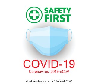 covid-19, Disease, Coronavirus 2019-nCoV concept, Mask to protection, safety first