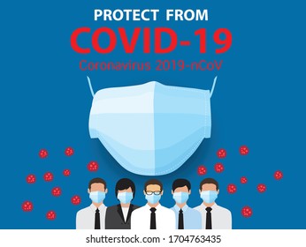 covid-19, Disease, Coronavirus 2019-nCoV concept, Mask to protection