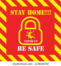 Covid-19 disease movement lockdown poster