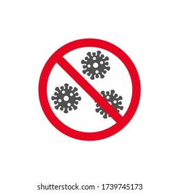 Covid-19 epidemic sign in flat style.Vector illustration.