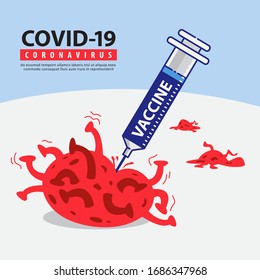 Covid-19 epidemic vaccine vector illustration. Coronavirus protection.